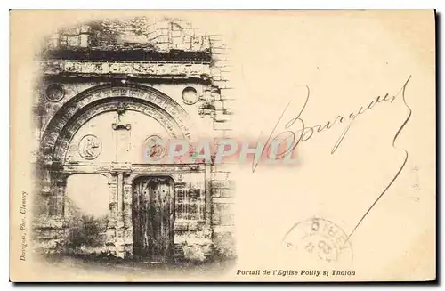 Cartes postales Portail de l'Eglise Poilly Tholon