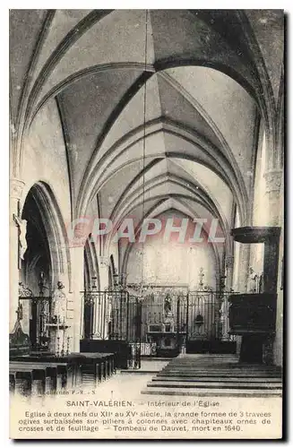 Cartes postales Saint Valerien Interieur de l'Eglise