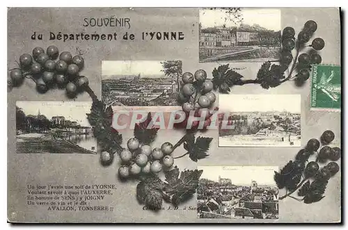 Cartes postales Souvenir du Departement de l'Yonne