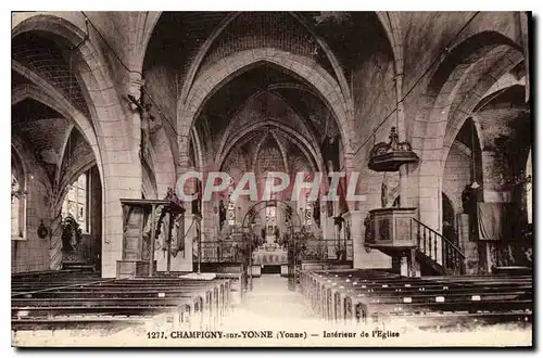 Ansichtskarte AK Champigny sur Yonne Yonne Interieur de l'Eglise