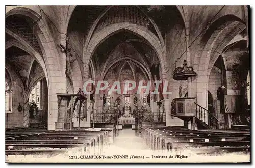 Cartes postales Champigny sur Yonne Yonne Interieur de l'Eglise