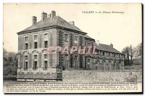 Cartes postales Vallery Le Chateau Renaissance