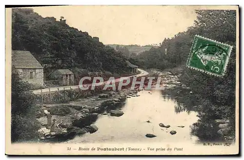 Ansichtskarte AK Route de Pontaubert Yonne Vue prise du Pont