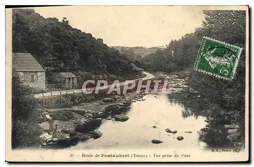 Cartes postales Route de Pontaubert Yonne Vue prise du Pont