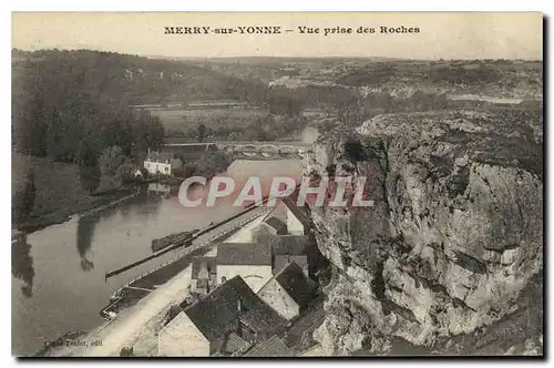 Ansichtskarte AK Merry sur Yonne Vue prise des Roches