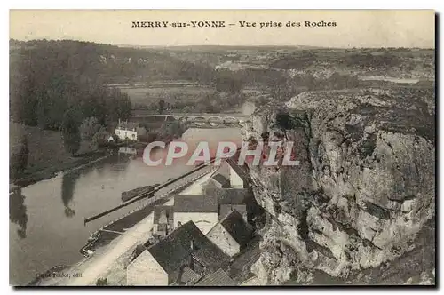 Cartes postales Merry sur Yonne Vue prise des Roches