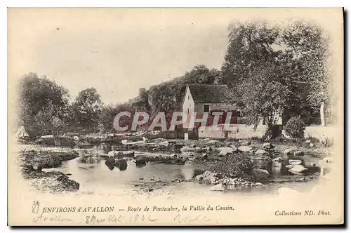 Cartes postales Environs d'Avallons Route de Pontauber la Vallee du Cousin
