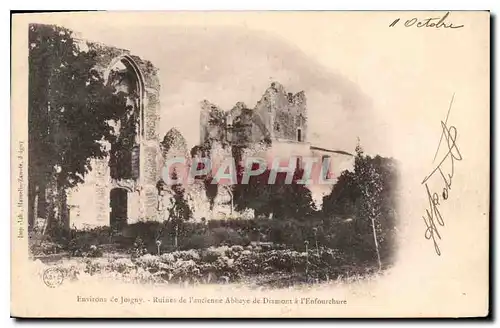 Cartes postales Environs de Joigny Ruines de l'ancienne Abbaye de Dixmont a l'Enfourchure