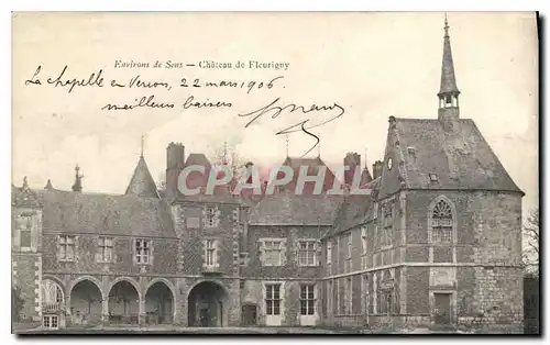 Cartes postales Environs de Sens Chateau de Fleurigny