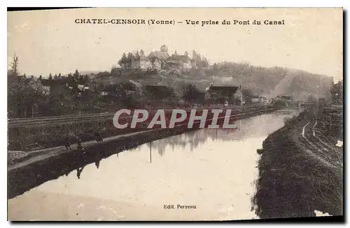 Ansichtskarte AK Chatel Censoir Yonne Vue prise du Pont du Canal