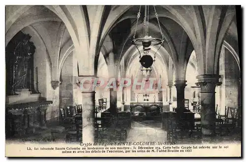 Cartes postales Crypte de l'Eglise Sainte Colombe les Sens