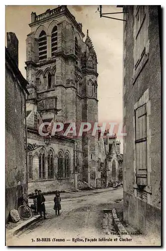 Ansichtskarte AK St Bris Yonne Eglise Facade laterale et Clocher