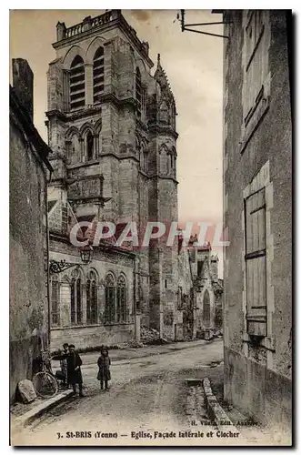 Cartes postales St Bris Yonne Eglise Facade laterale et Clocher