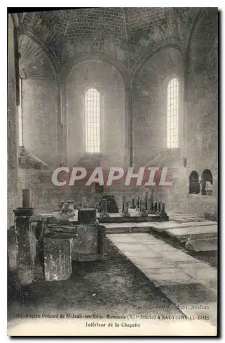 Cartes postales Ancien Prieure de St Jean les Bons Hommes a Sauvigny le Bois Interieur de la Chapelle