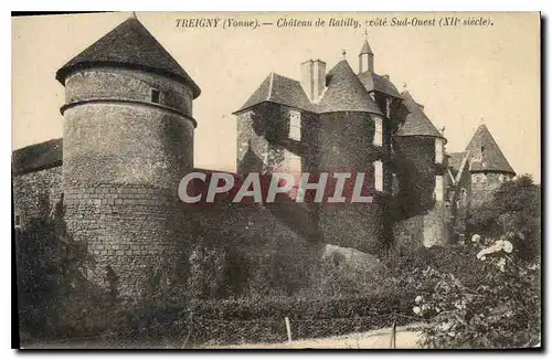 Cartes postales Treigny Yonne Chateau de Ratilly cote Sud Ouest XII siecle