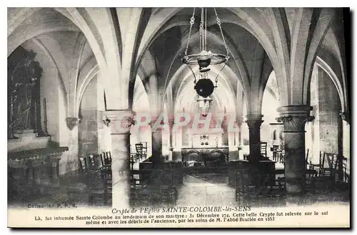 Cartes postales Crypte de l'Eglise Sainte Colombe les Sens