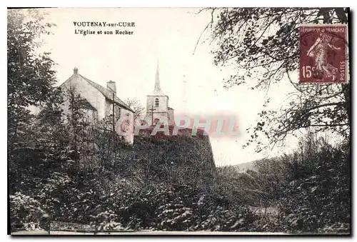 Ansichtskarte AK Voutenay sur Cure L'Eglise et son Rocher