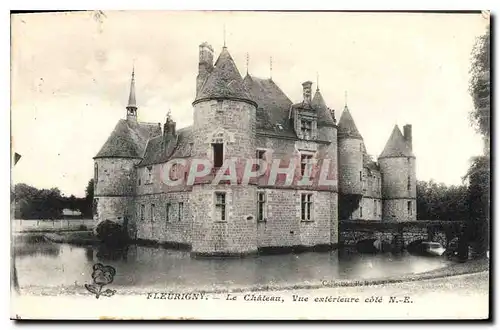 Cartes postales Fleurigny Le Chateau Vue exterieure cote NE