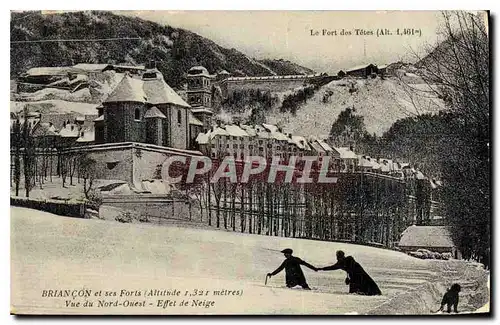 Ansichtskarte AK Briancon et ses Forts Vue du Nord Ouest Effet de Neige