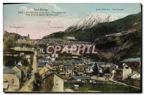 Cartes postales Les Alpes Briancon Vue generale Ville la plus elevee de l'Europe