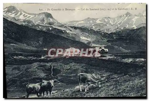 Cartes postales De Grenoble a Briancon Col du Lautaret et le Galibier Vaches