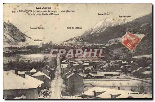 Ansichtskarte AK Briancon sous la neige Vue generale Ville la plus elevee d'Europe