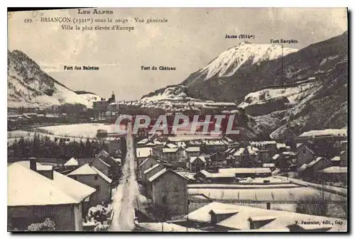Ansichtskarte AK Briancon sous la neige Vue generale Ville la plus elevee d'Europe