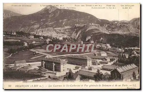 Ansichtskarte AK Briancon Les Casernes de Ste Catherine et Vue generale de Briancon et de ses Forts