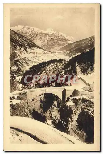 Cartes postales Briancon Le Pont d'Asfeld la route de Montgenieve et le Chaberton Italie