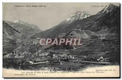 Ansichtskarte AK Briancon Vue generale et dans le fond sommet du Chaberton