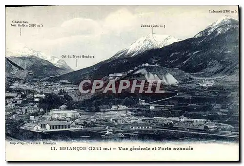 Ansichtskarte AK Briancon Vue generale et Forts avances