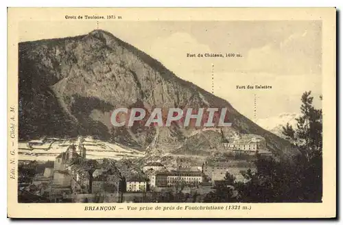 Cartes postales Briancon Vue prise de pres de Fontchristiane