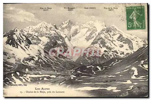 Cartes postales Les Alpes Chaine de la Meije pres du Lautaret