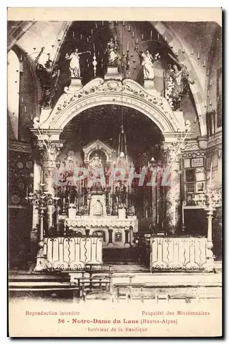 Cartes postales Notre Dame du Laus Hautes Alpes Interieur de la Basilique