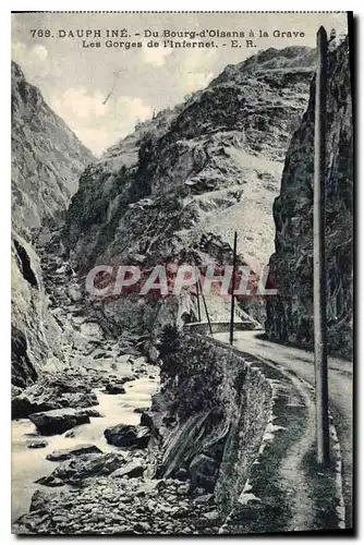 Ansichtskarte AK Dauphine Du Bourg d Oisans a la Grave Les Gorges de l'Infernet