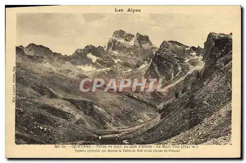 Cartes postales Les Alpes Queyras Vallee du Guil au dela d'Abries Le Mont Viso