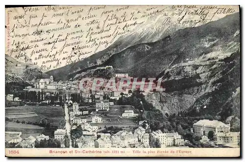 Cartes postales Briancon et Ste Catherine Ville la plus elevee de l'Europe