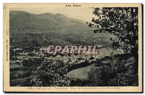 Cartes postales Gap Viue generale Massif de Charance et le Pic de Gleize