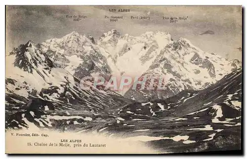 Cartes postales Les Alpes Chaine de la Meije pres du Lautaret