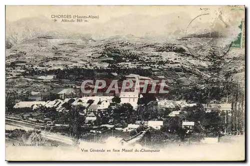 Cartes postales Chorges Hautes Alpes Vue Generale en face Massif du Champsaur