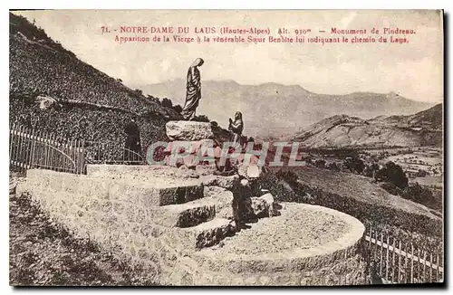 Cartes postales Notre Dame du Laus Hautes Alpes Monument de Pindreau