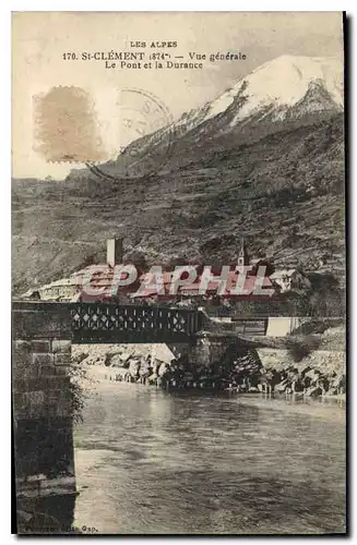 Cartes postales St Clement Vue generale Le Pont et la Durance