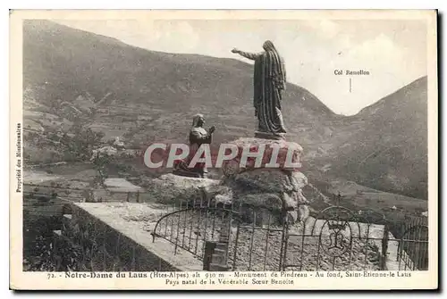 Cartes postales Notre Dame du Laus Htes Alpes Monument de Pindreau