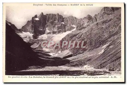 Cartes postales Dauphine Vallee des Etancons Massif de la Meije