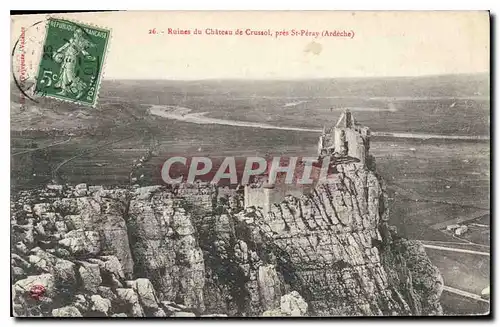 Cartes postales Ruines du Chateau du Crussol pres St Peray Ardeche