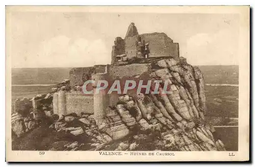 Cartes postales Valence Ruines de Crussol