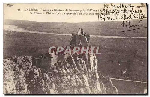 Cartes postales Valence Ruines du Chateau de Crussot pres St Peray