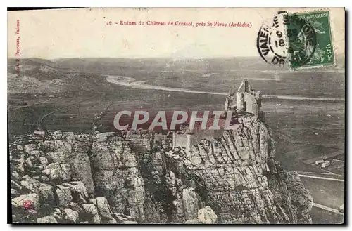 Ansichtskarte AK Ruines du Chateau de Crussot pres St Peray Ardeche