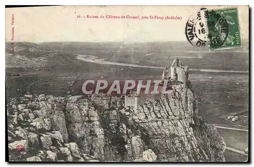 Cartes postales Ruines du Chateau de Crussot pres St Peray Ardeche