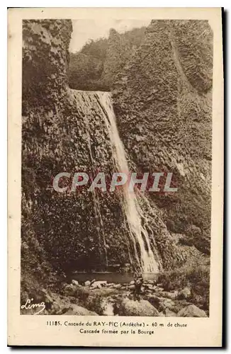 Ansichtskarte AK Cascade du Ray Pic Ardeche Cascade formee par la Bourge